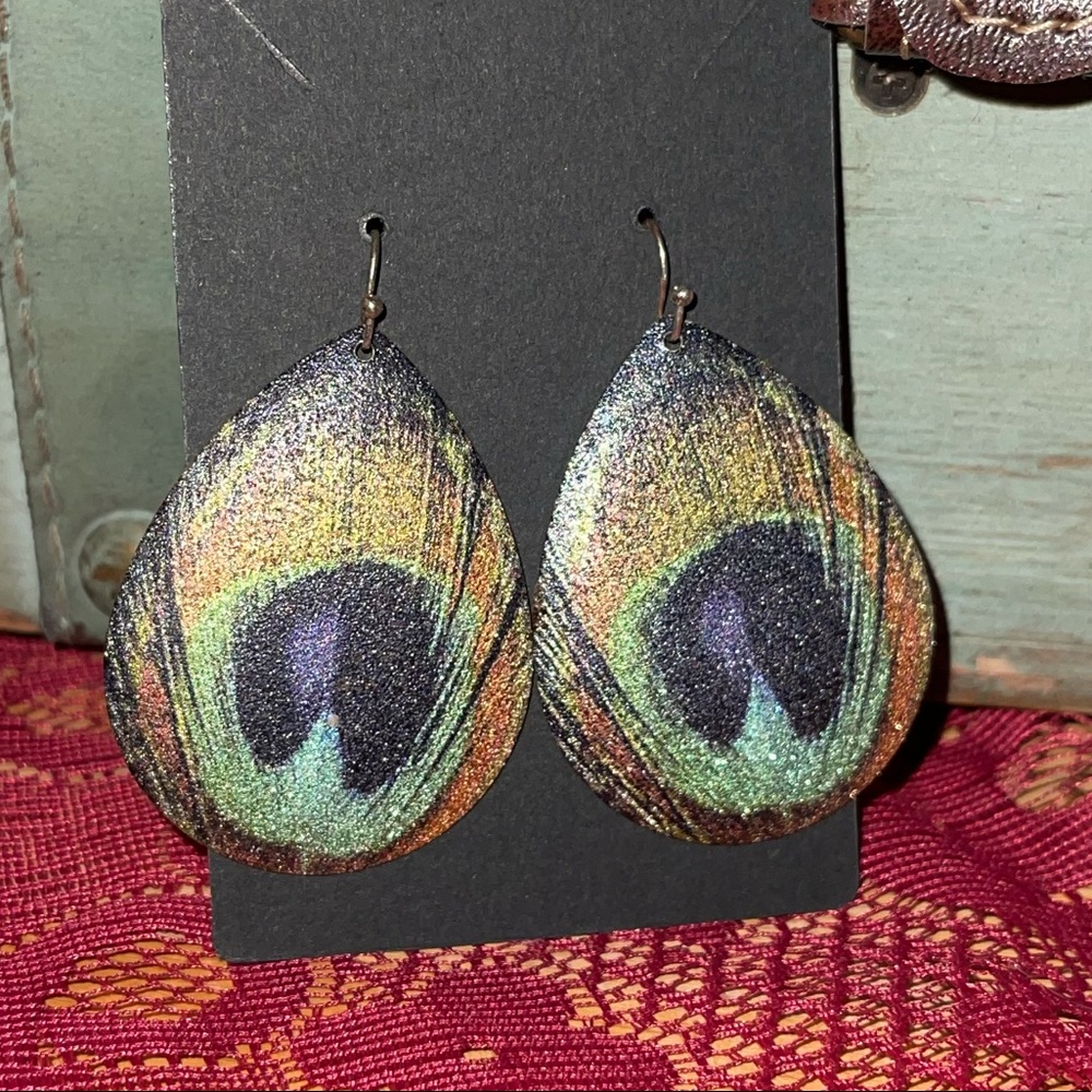 Peacock Feather Earrings